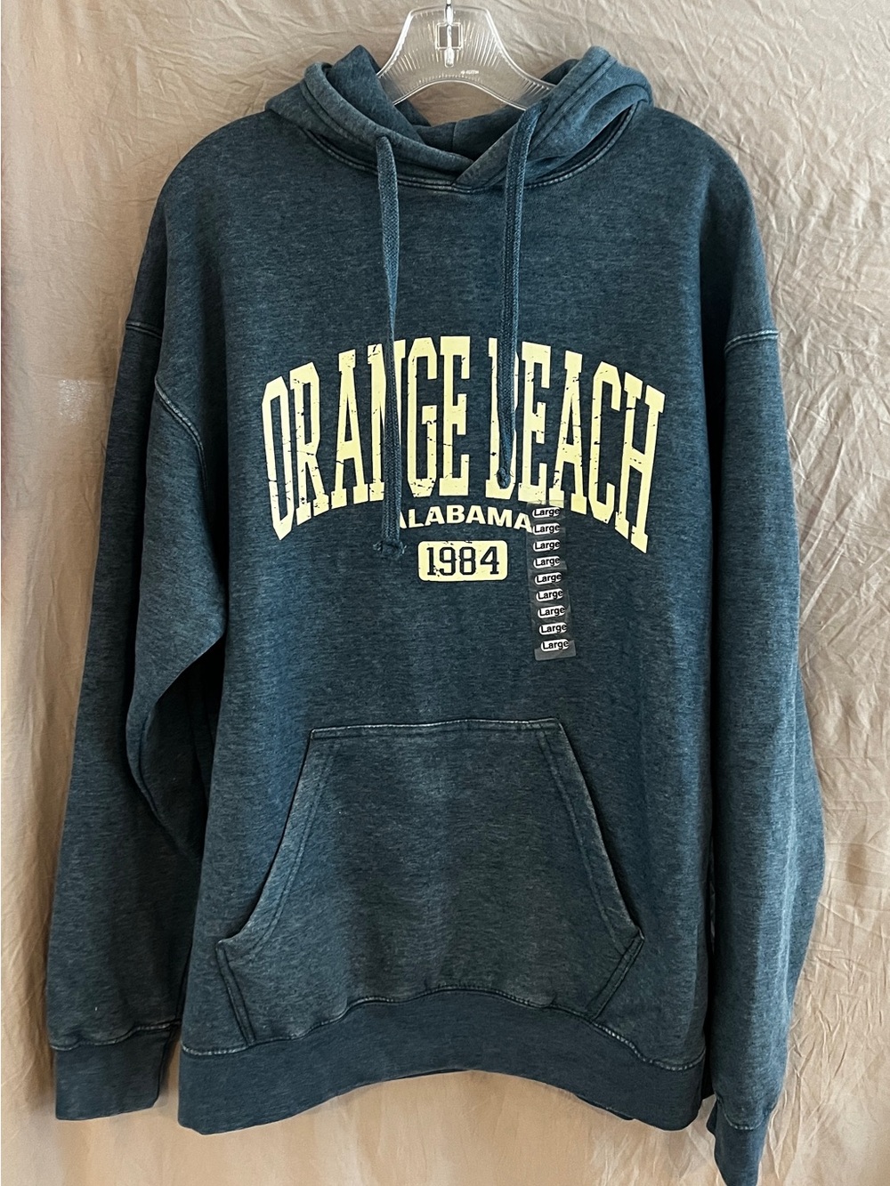 Orange Beach 1984 Pullover Hoodie - Dark Teal